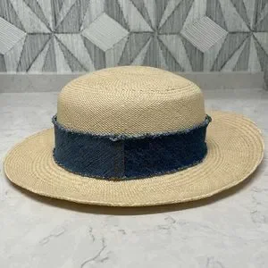 CHANEL | Accessories | Chanel Beige And Blue Denim Trim  display picture 1